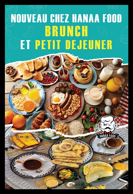 Hanaa Food brunch petit déjeuner offert