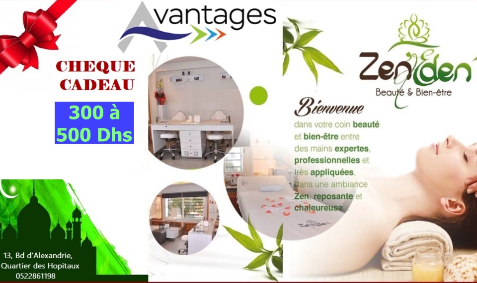 Tombola : Chèque Cadeau Zen-Den Beauté