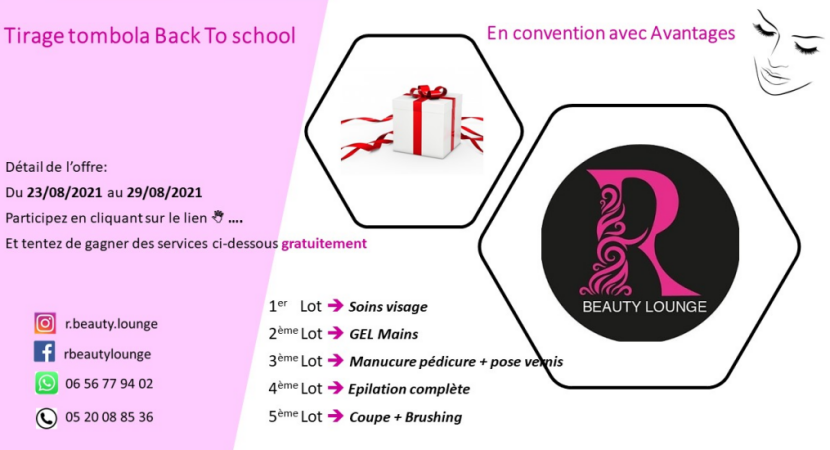 Tombola Back To school by Beauty Lounge